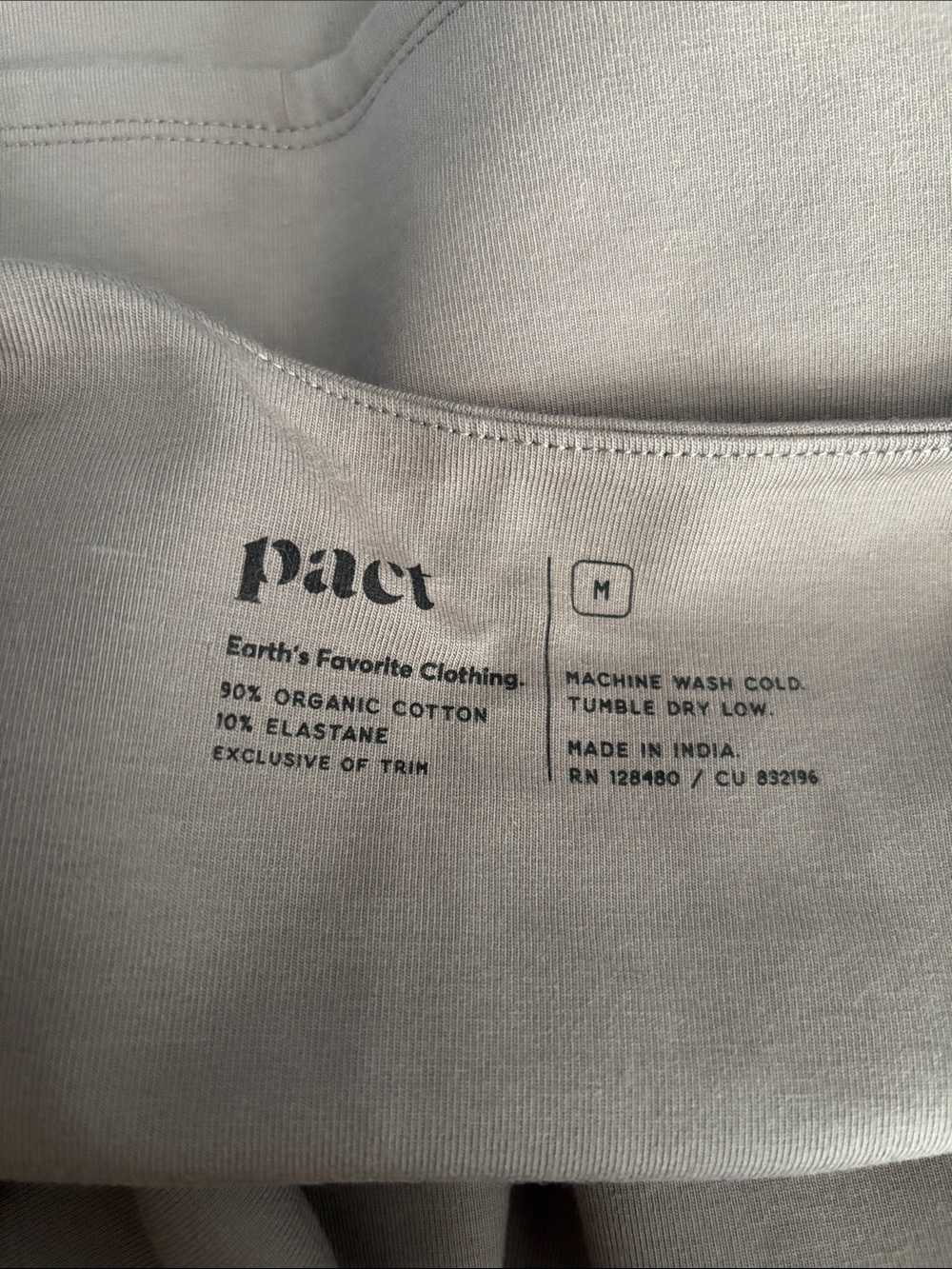 Pact On The Go Square Neck Tank Size M Tan Crop Women - Picture 5 of 5